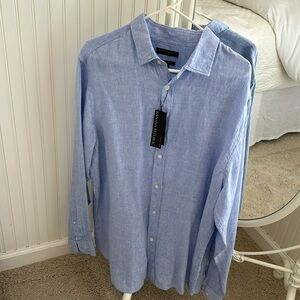 Banana Republic Linen Long Sleeve Button Down Shirt XL